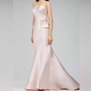 Jovani Pink Strapless Evening Gown